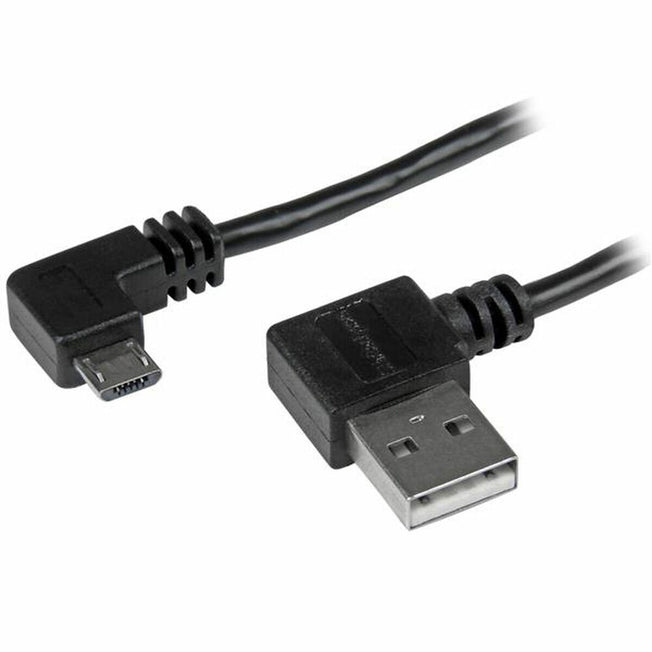 Kabel USB naar Micro-USB Startech USB2AUB2RA2M         Zwart