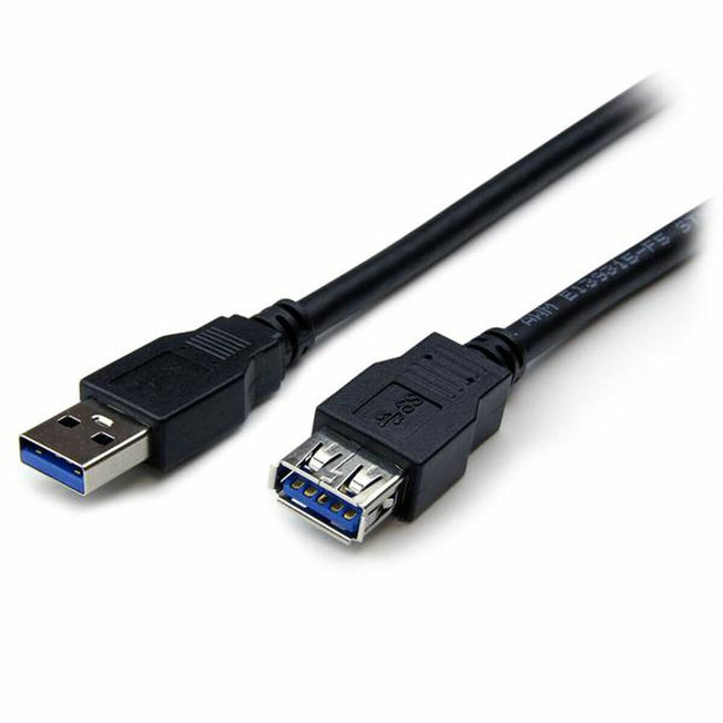 USB-kabel Startech USB3SEXT2MBK         Zwart