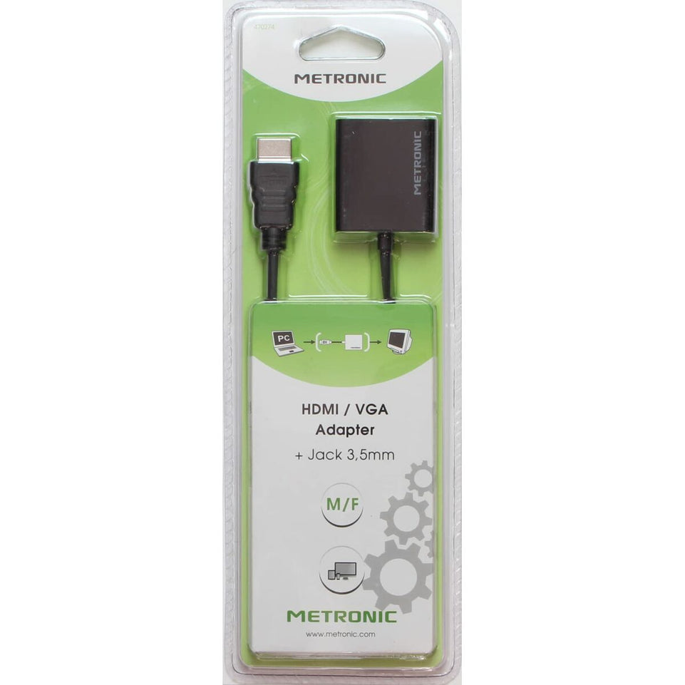 Adapter HDMI naar VGA METRONIC 470274