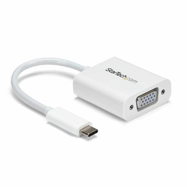 Adapter USB C naar VGA Startech CDP2VGAW             Wit