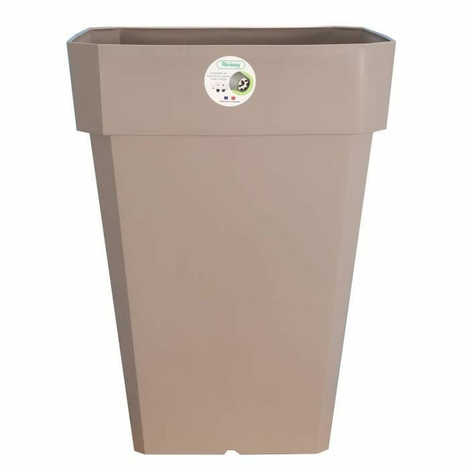 Bloempot Riviera Taupe Plastic Vierkant 39 x 39 x 45 cm 49 x 49 x 45 cm