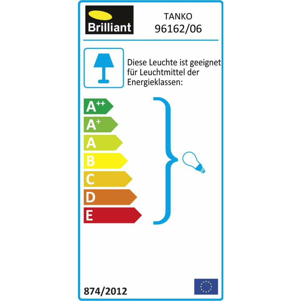 Bouwlamp Brilliant Tanko R7s Buitenkant Bewegingssensor Zwart 150 W