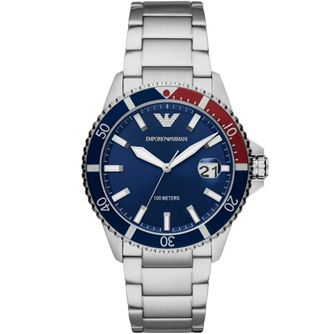 Horloge Heren Emporio Armani AR11339 Zilverkleurig Blauw