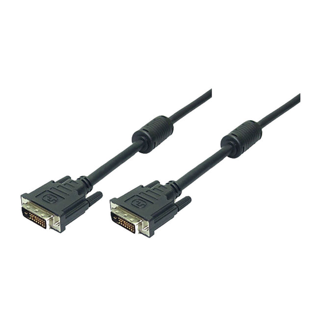 DVI-kabel LogiLink 2 m Zwart