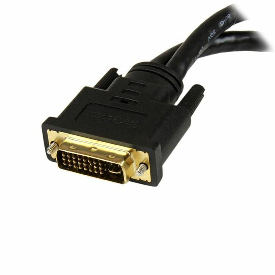 Kabel DVI-I naar DVI-D en VGA Startech DVI92030202L         Zwart 0,2 m