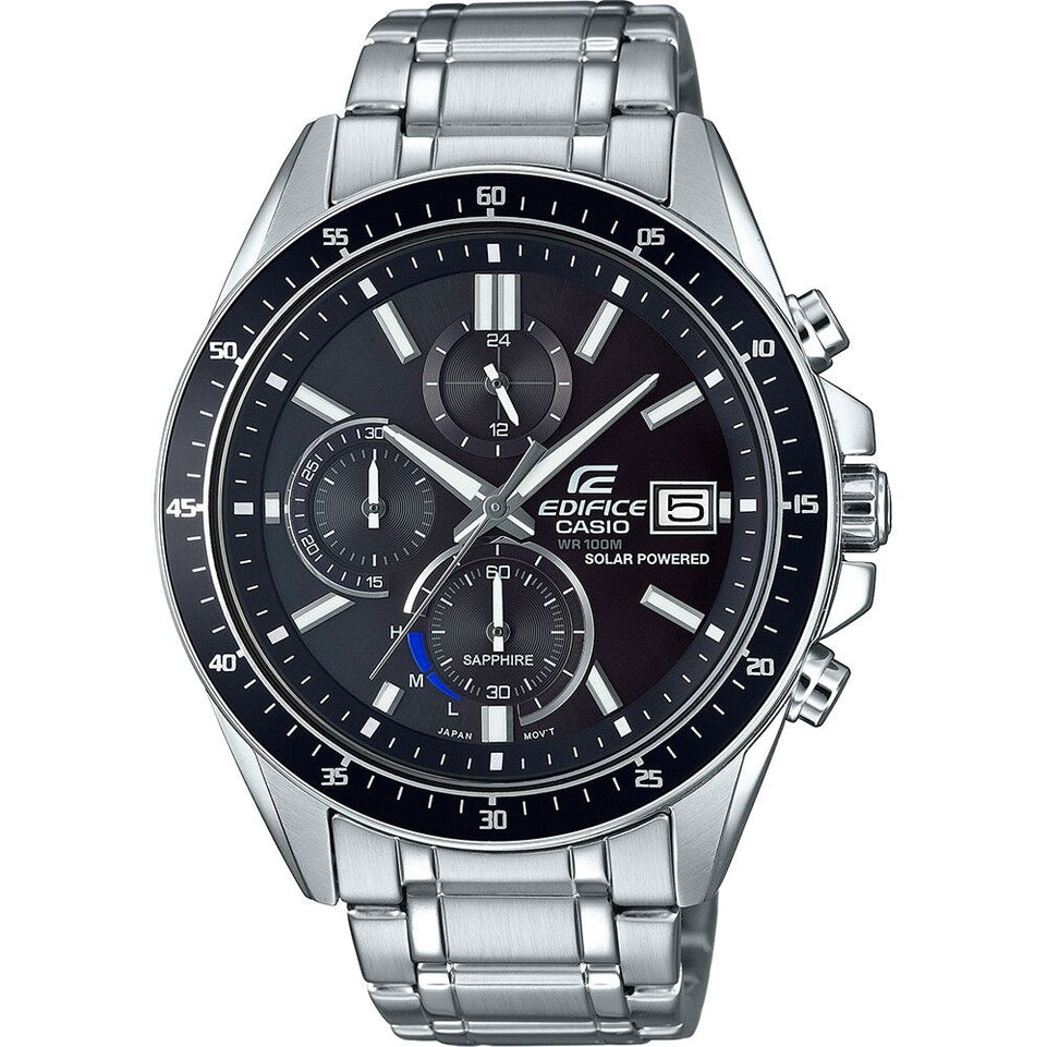 Horloge Heren Casio EFS-S510D-1AVUEF Zwart Grijs Zilverkleurig