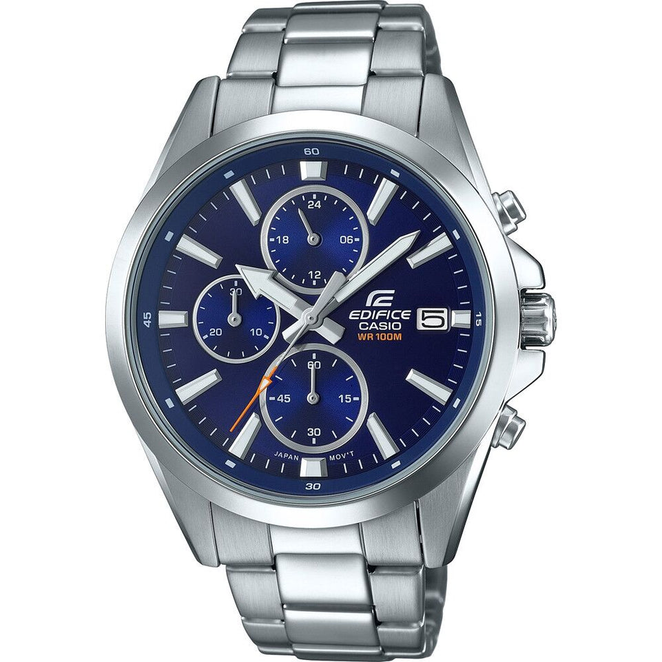 Horloge Heren Casio EFV-560D-2AVUEF Blauw Grijs Zilverkleurig