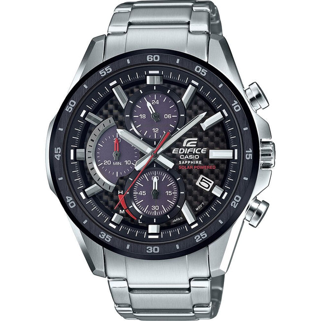 Horloge Heren Casio EFS-S540DB-1AUEF Zwart Grijs Zilverkleurig