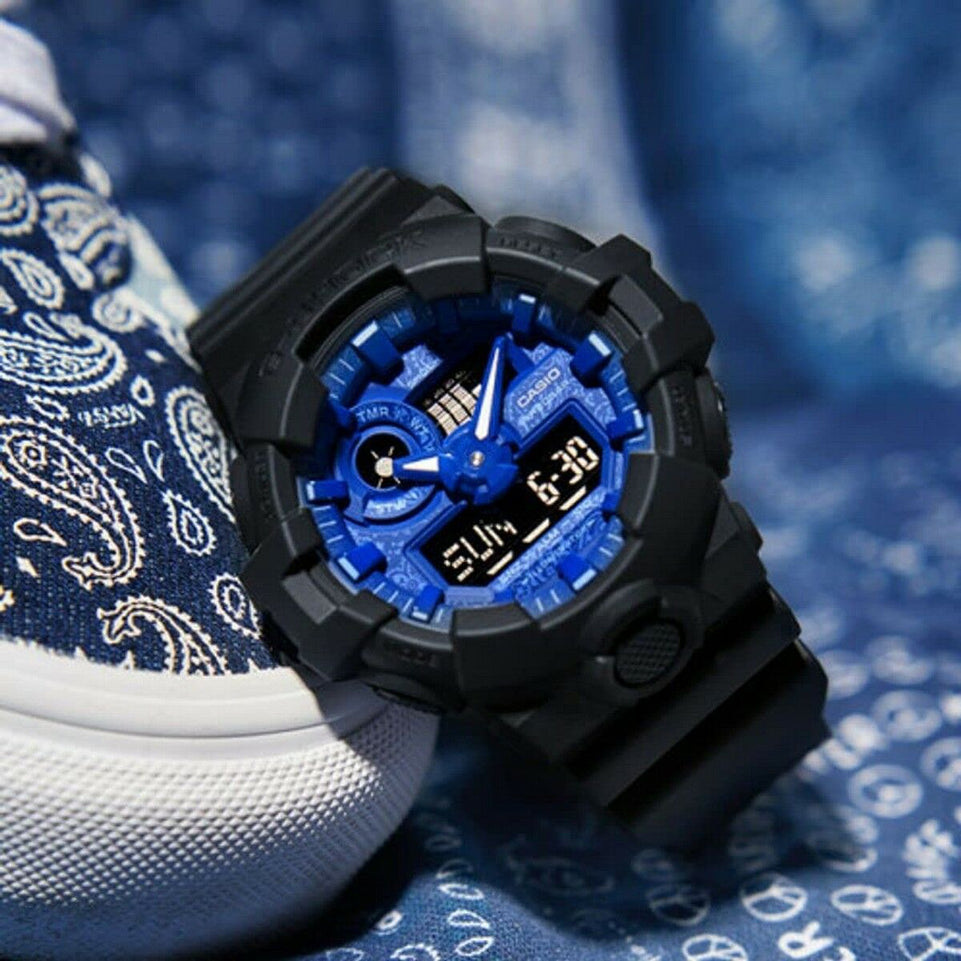 Horloge Heren Casio G-Shock GA-700 Collection BLUE PAISLEY Serie (Ø 53 mm)