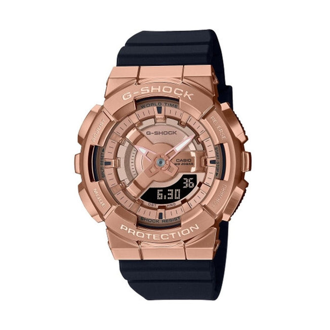 Horloge Uniseks Casio GM-S110PG-1AER Zwart Roos Goud