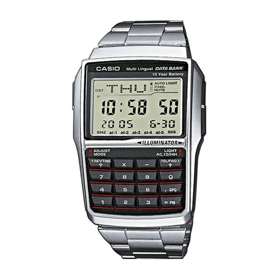 Horloge Heren Casio DATABANK CALCULATOR STEEL