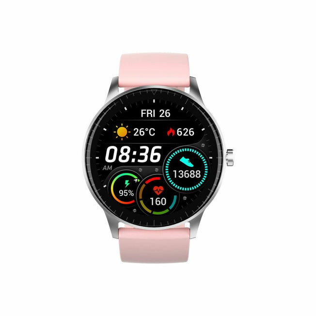 Smartwatch Denver Electronics SW-173 Roze 1,28" Zwart Grijs Zilverkleurig