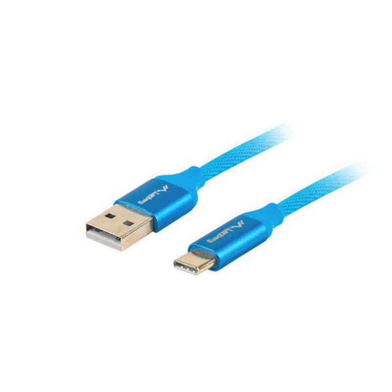 Kabel USB A naar USB C Lanberg Quick Charge 3.0 Blauw