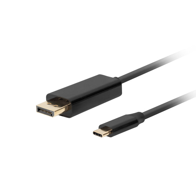 Adapter USB C naar DisplayPort Lanberg CA-CMDP-10CU-0018-BK Zwart 1,8 m