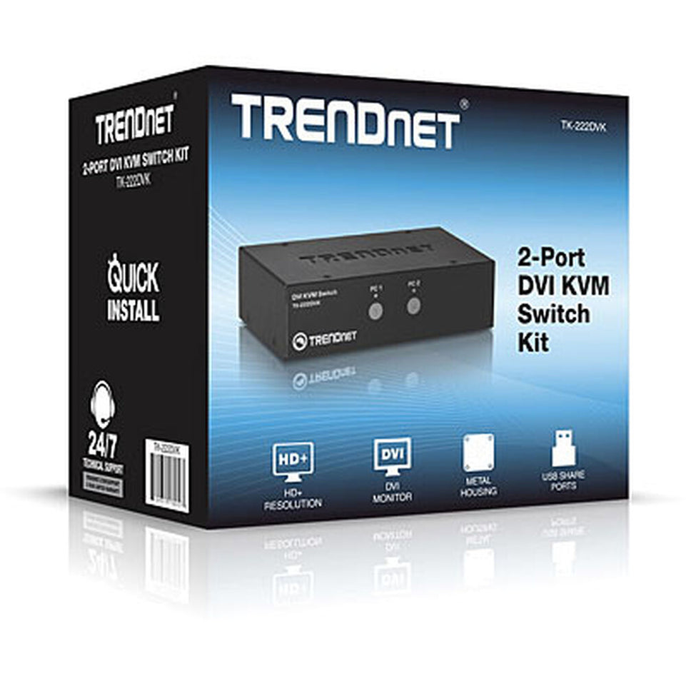 KVM-Schakelaar Trendnet TK-222DVK