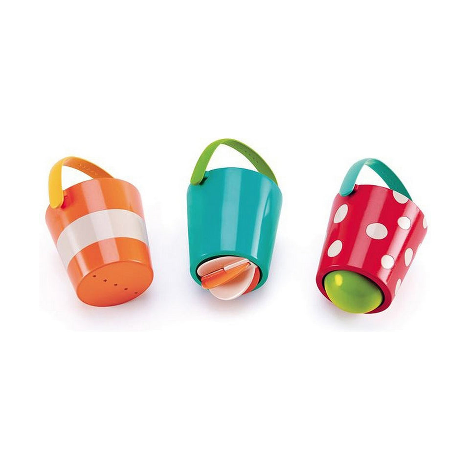 Blokkenset Hape Happy Buckets with holes 20 x 24 x 12 cm