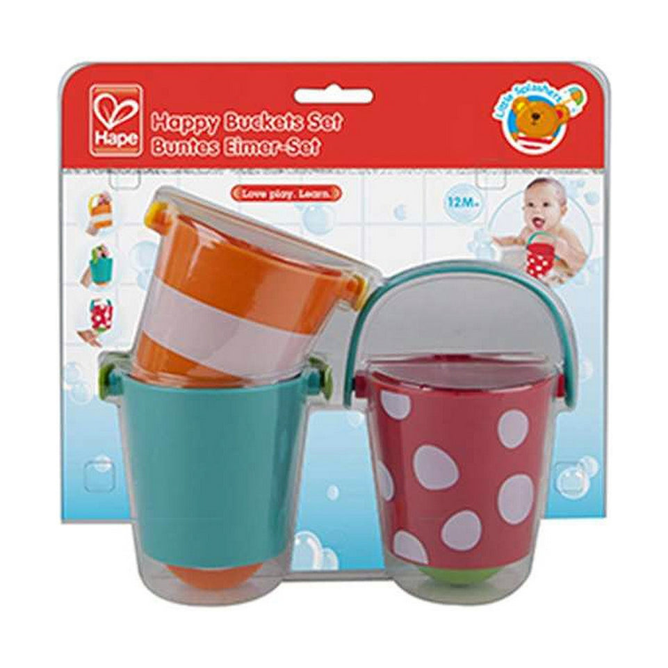 Blokkenset Hape Happy Buckets with holes 20 x 24 x 12 cm