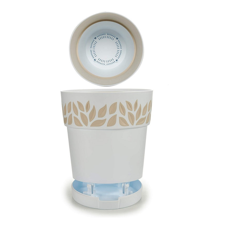 Bloempot Stefanplast STF816 Wit Beige Plastic 25 x 25 x 25 cm