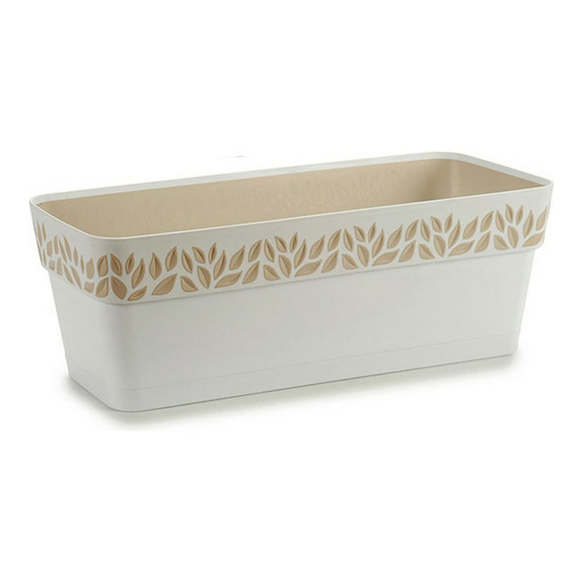 Plantenbak Stefanplast STF824 19 x 17 x 49,5 cm Beige Wit Plastic