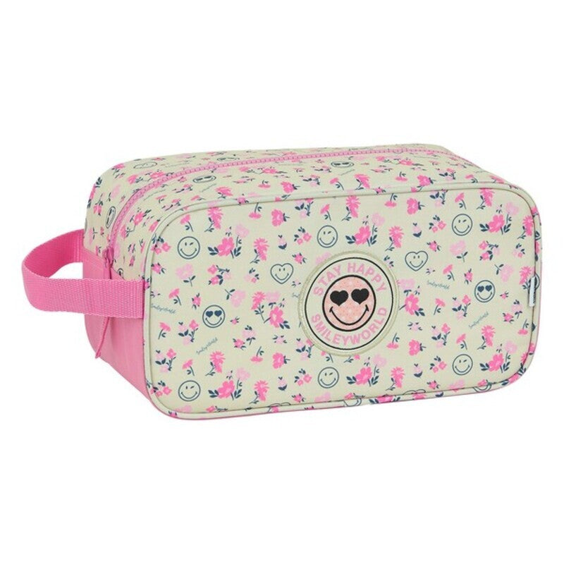 Reisschoenenrek Smiley World Garden Roze Wit (29 x 15 x 14 cm)