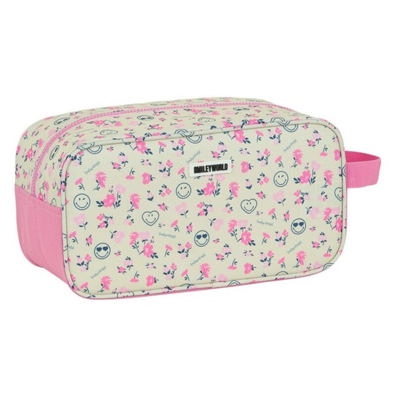 Reisschoenenrek Smiley World Garden Roze Wit (29 x 15 x 14 cm)