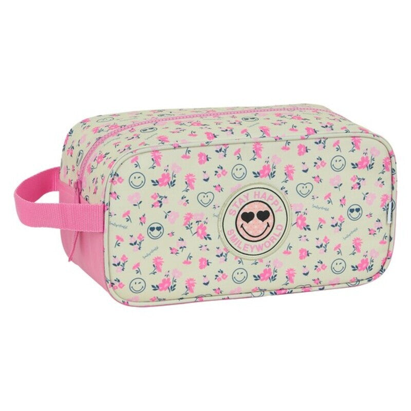 Reisschoenenrek Smiley World Garden Roze Wit (29 x 15 x 14 cm)