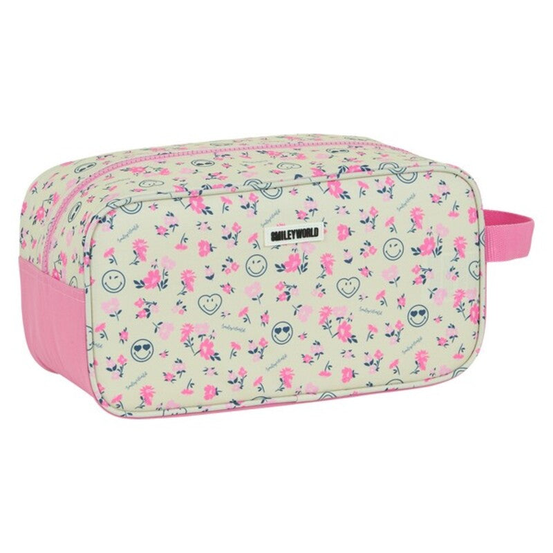 Reisschoenenrek Smiley World Garden Roze Wit (29 x 15 x 14 cm)