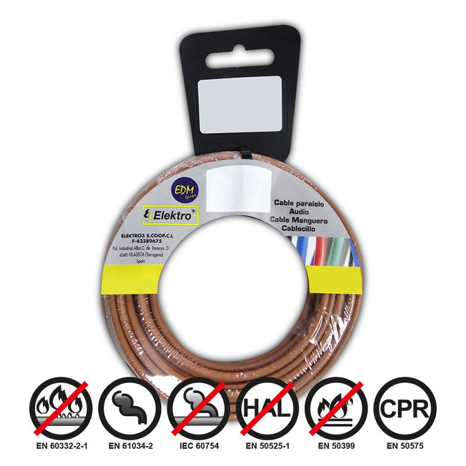 Kabel voor Parallele Interface EDM 28507 Bruin 50 m