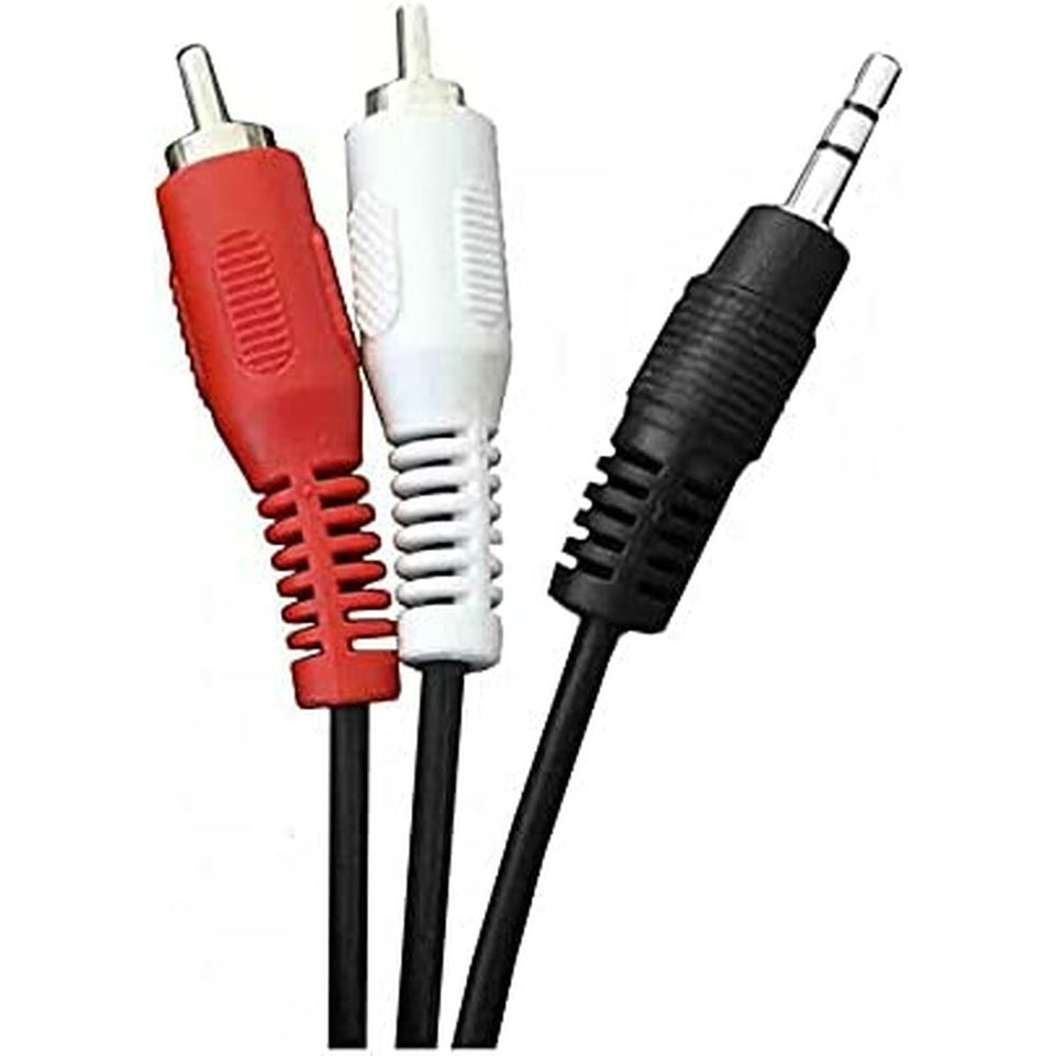 Kabel Audio Jack (3,5 mm) naar 2 RCA EDM 1,5 m