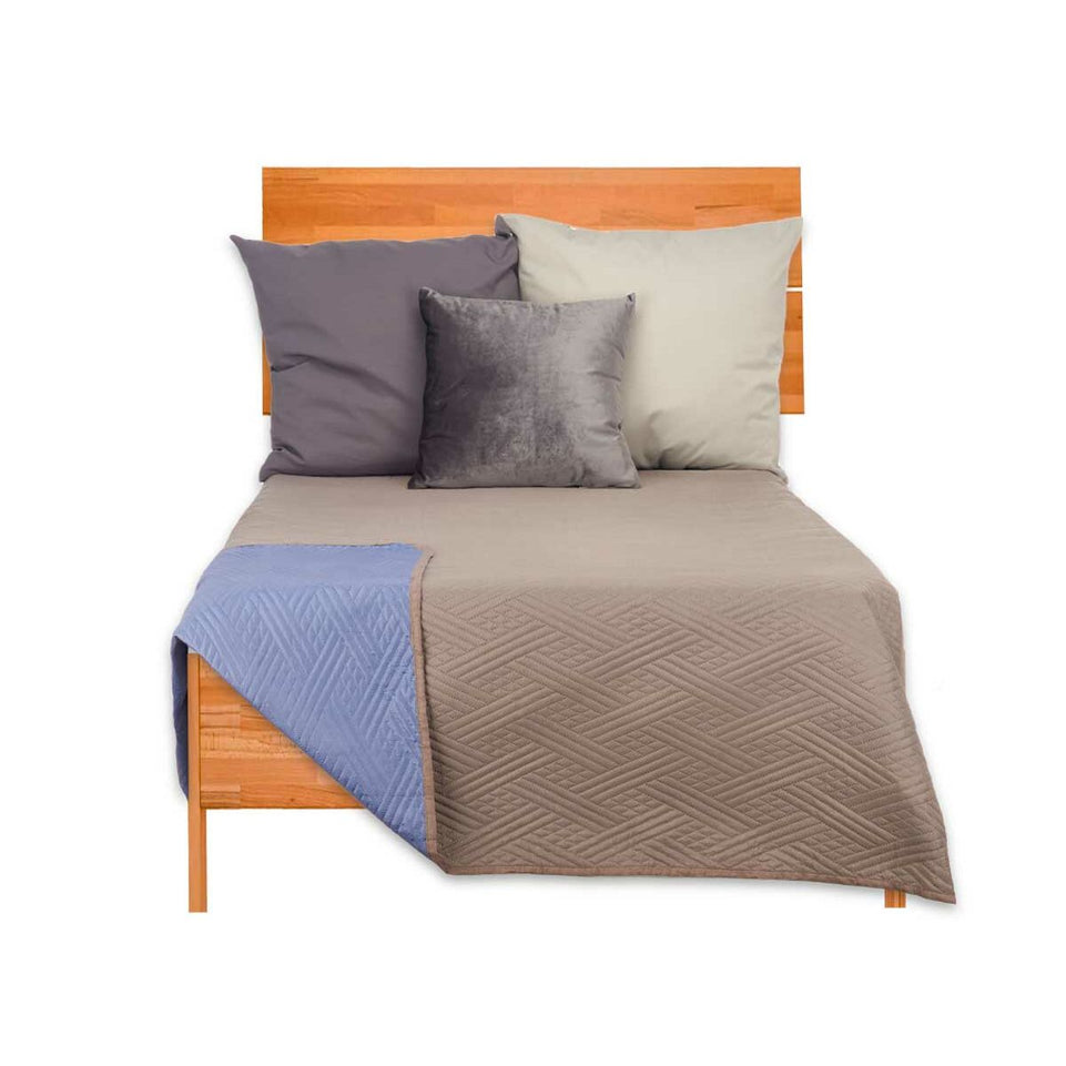 Omkeerbare sprei Grijs Blauw (260 x 240 cm)