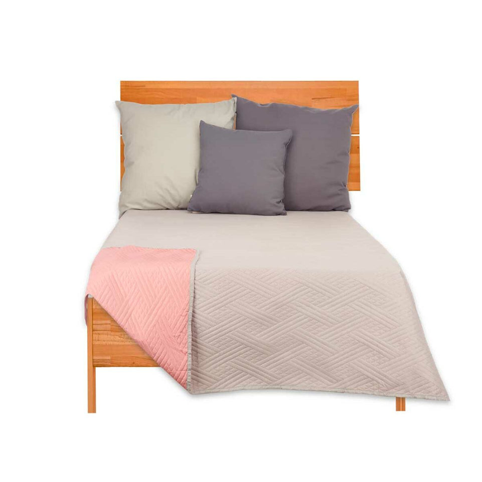 Omkeerbare sprei Grijs Roze (260 x 240 cm)