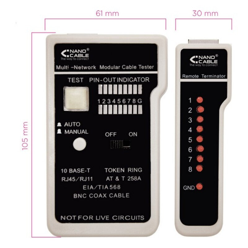 Stevige UTP-netwerkkabel categorie 6 RJ11/RJ12/RJ45, coaxial NANOCABLE 10.31.0303