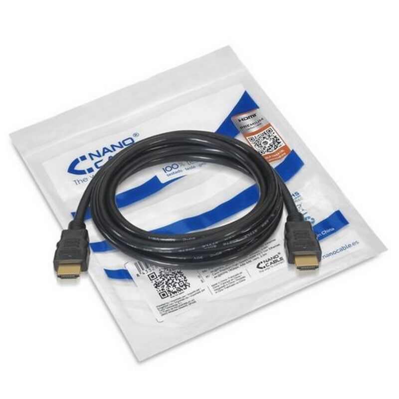 HDMI-Kabel NANOCABLE 10.15.3601-L150 V2.0 4K 1,5 m Zwart 1,5 m