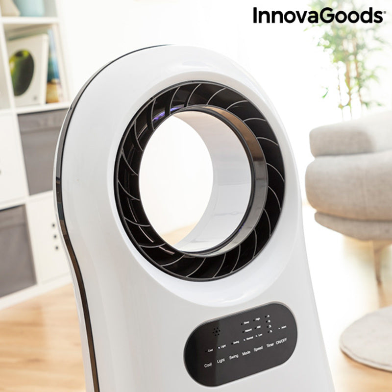 Bladloze, verdampende airconditioner met LED O·Cool InnovaGoods BLADELESS 90W Multicolour 90 W (Refurbished C)