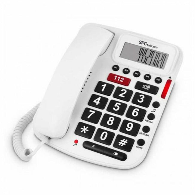 Vaste Telefoon voor Ouderen Telecom 3293B Wit