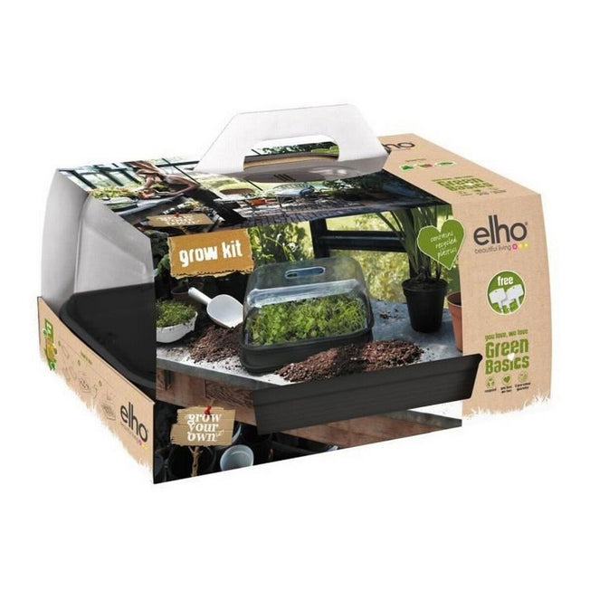 Growing Set Elho Green Basics Dienblad Rechthoekig Zwart