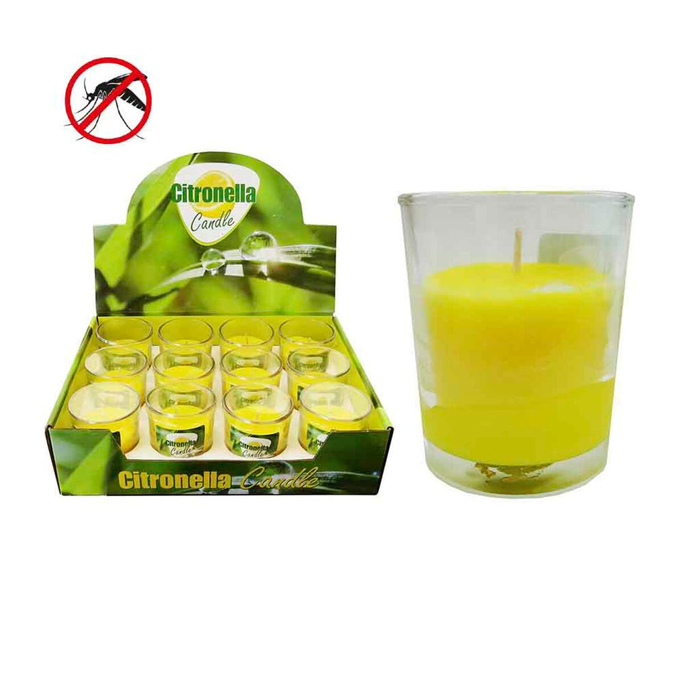 Muggenafweermiddel Kaars Transparant Kristal Citronella 50 g ø 6 x 5 cm