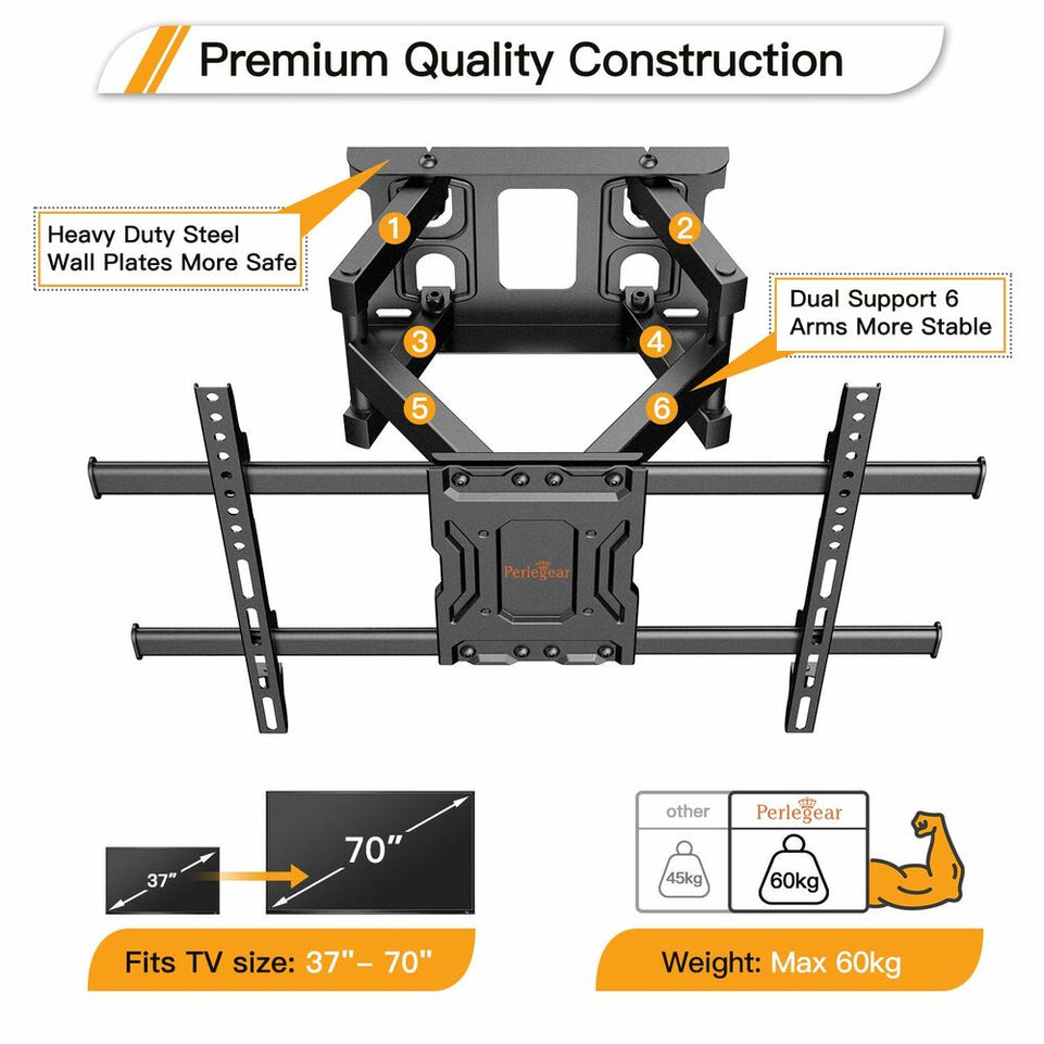 TV houder PERLEGEAR PGLF7-E 60Kg 37-70" (Refurbished B)