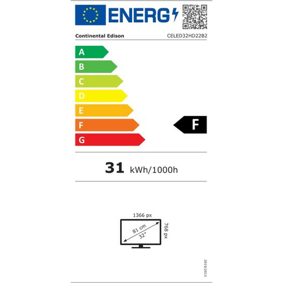 TV Continental Edison CELED32HD23B3 HD 32"