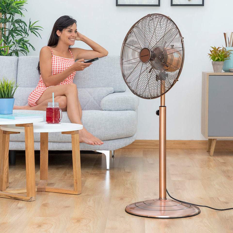 Staande ventilator Copper Retro InnovaGoods Ø 40 cm 55W (Refurbished C)