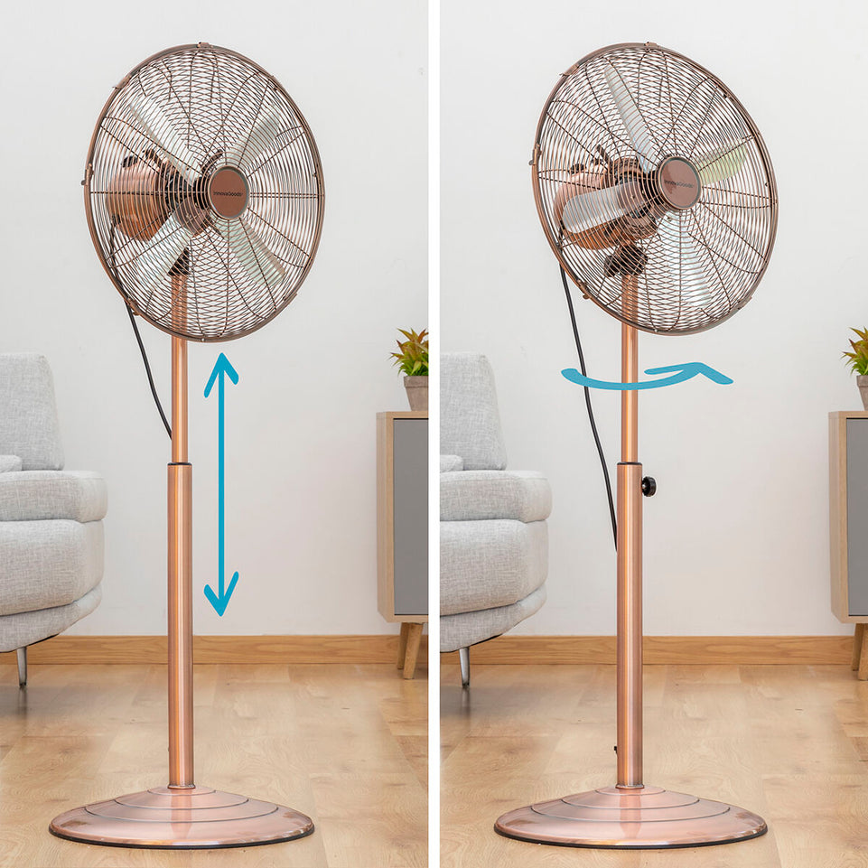 Staande ventilator Copper Retro InnovaGoods Ø 40 cm 55W (Refurbished C)