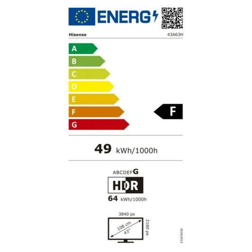 Smart TV Hisense 43A63H LED 4K Ultra HD 43" Wi-Fi